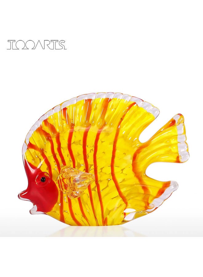 توراتس قطعة فنية من الزجاج المشكّل يدوياً على شكل سمكة متعدد الألوان - Image 5