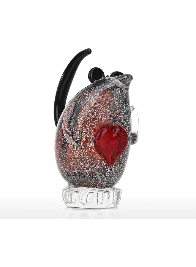 TOOARTS Decorative Glass Sculpture Mouse Ornament Multicolour 20 x 14 x 17cm - Image 5