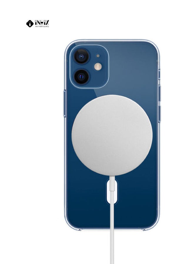 إينيكس غطاء حماية من السيليكون متوافق مع شاحن ماج سيف لهاتف أبل آيفون 12 شفاف - Image 2
