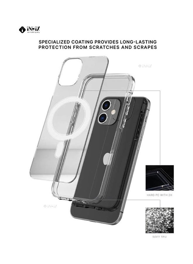 إينيكس غطاء حماية من السيليكون متوافق مع شاحن ماج سيف لهاتف أبل آيفون 12 شفاف - Image 4