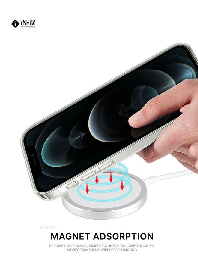إينيكس غطاء حماية من السيليكون متوافق مع شاحن ماج سيف لهاتف أبل آيفون 12 شفاف - Image 5