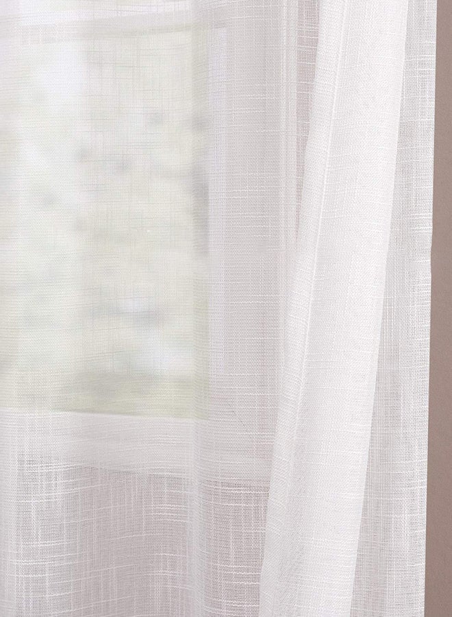 Switch - SHEER - Plain color - Uni Voile - Sheer Top Stitch Unique Luxury Quality Curtains for the Perfect Stylish Home White 135 x  240cm - Image 1