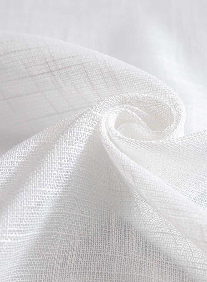 Switch - SHEER - Plain color - Uni Voile - Sheer Top Stitch Unique Luxury Quality Curtains for the Perfect Stylish Home White 135 x  240cm - Image 1