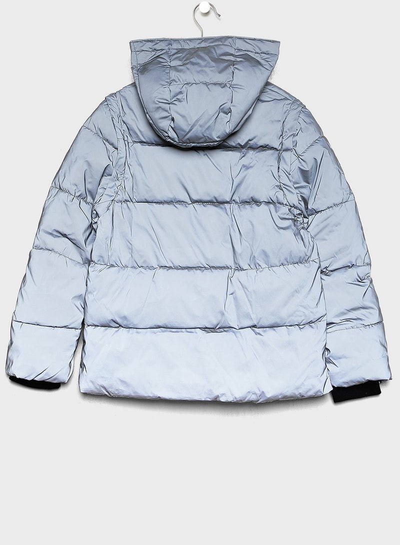 MANGO - Anorak High Neck Jacket Grey - Image 1