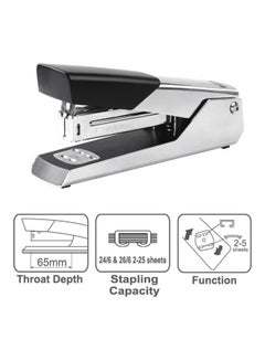ATLAS Chrome Half Strip Metal Stapler Silver/Black  - Image 2