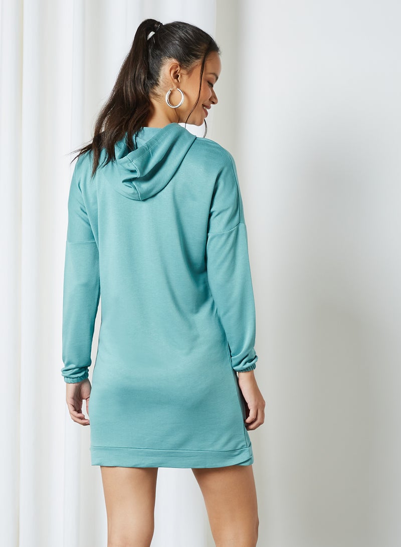 trendyol - Long Sleeve Hoodie Dress Mint - Image 1