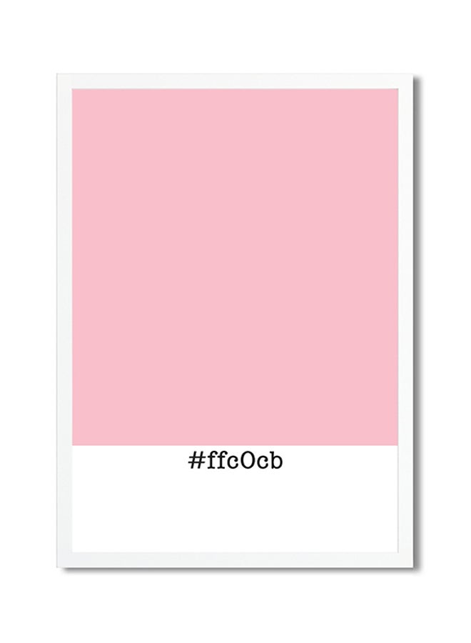 Pantone Ffc0cb Printed Poster Pink/White 30x20cm 