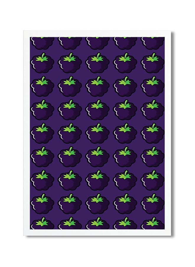 Berry Printed Poster Purple/Green 30x20cm 