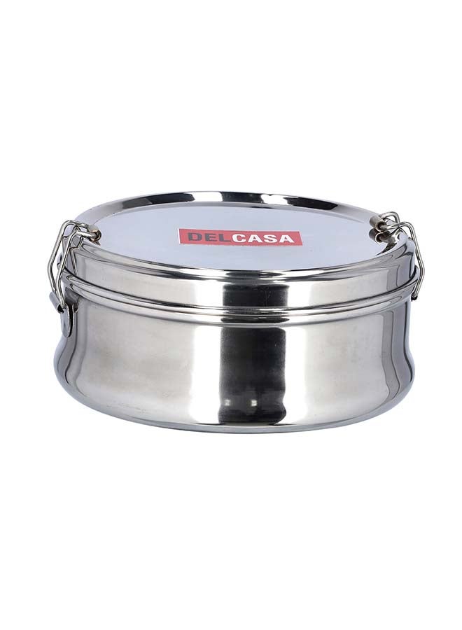 DELCASA Stainless Steel Lunch Box With Plate Silver 14x5x5cm  - Image 1