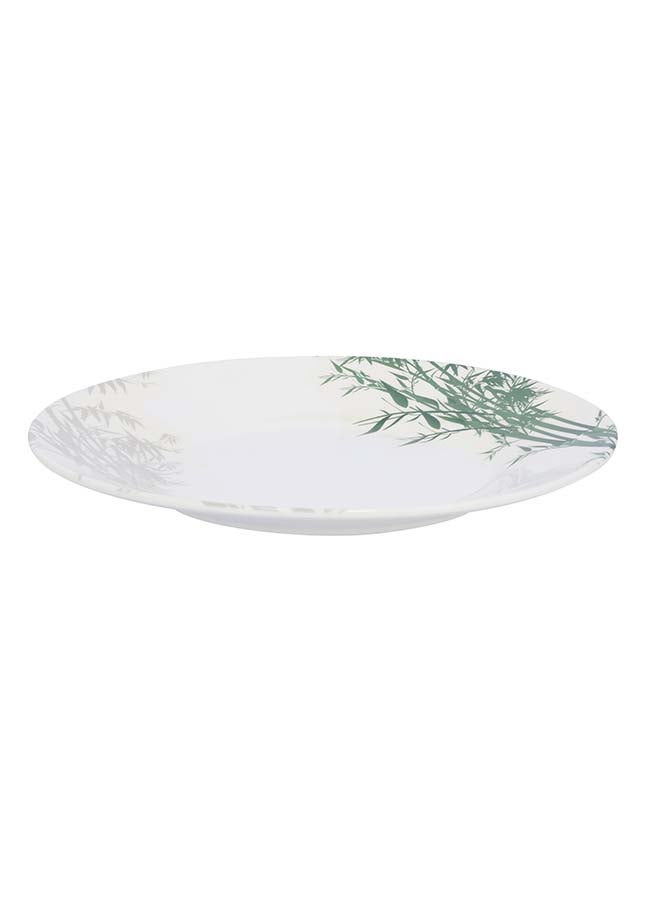 Royalford 8'' Dinner Plate, Multi Color White With Green Floral Design 8inch  - Image 1