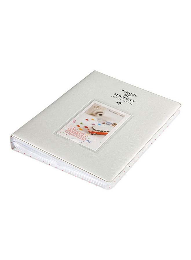 Ozone - 128 Pockets Mini Photo Album For Fujifilm Instax Mini 9 8 7 7S 50 70 90 / Instax SP-1/ Polaroid Instant Camera And Name Card Grey - Image 1