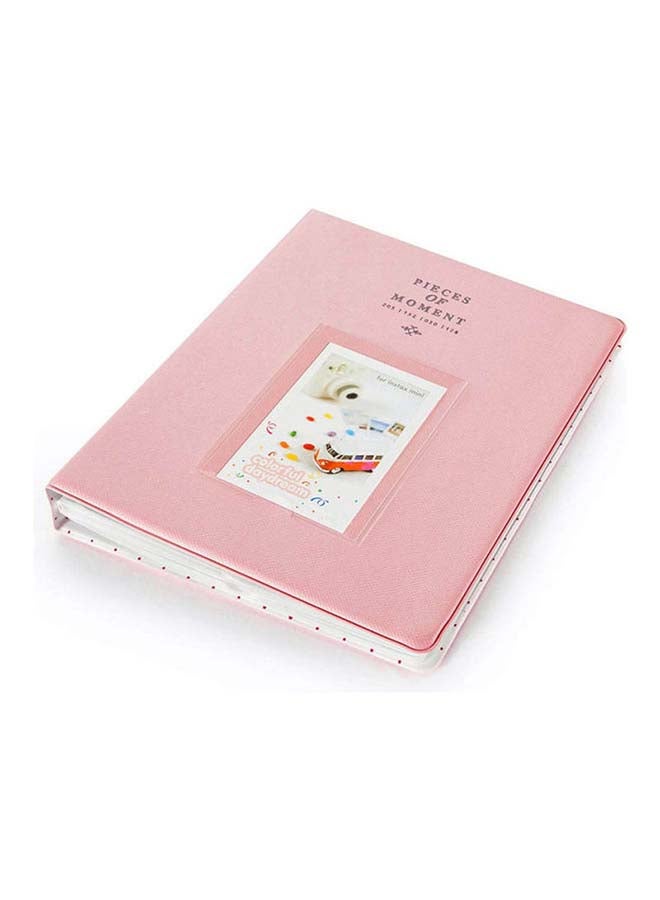 Ozone - 128 Pockets Mini Photo Album For Fujifilm Instax Mini 9 8 7 7S 50 70 90 / Instax SP-1/ Polaroid Instant Camera And Name Card Pink - Image 1