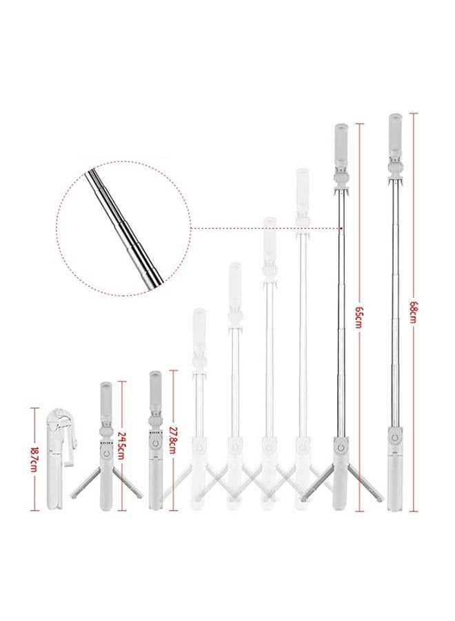 DUDAO - 5-Section Extendable Mini Selfie Stick/Tripod Stand With Remote Black - Image 1