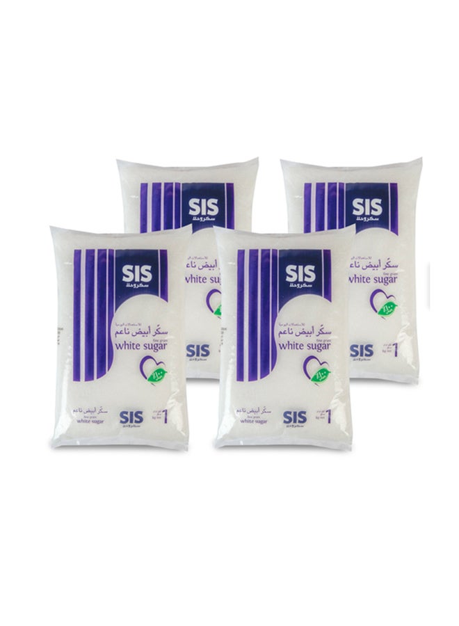 SIS Fine Granulated Sugar 1kg Pack of 4  - Image 1