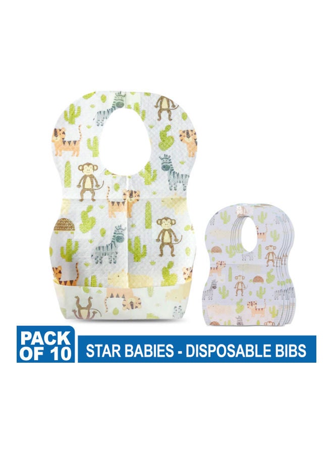STAR BABiES Pack Of 10 Disposable Bibs