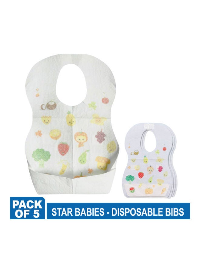 STAR BABiES Pack Of 5 Disposable Bibs