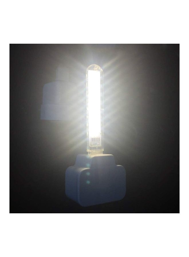 8 مصابيح LED ساطعة بمنفذ USB من 8 قطع أبيض  - Image 2