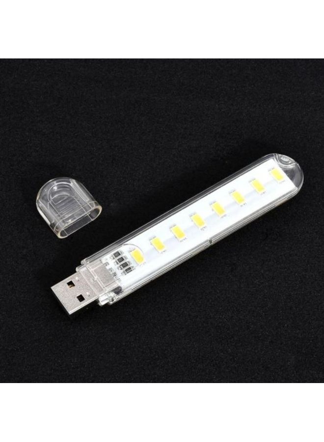8 مصابيح LED ساطعة بمنفذ USB من 8 قطع أبيض  - Image 5