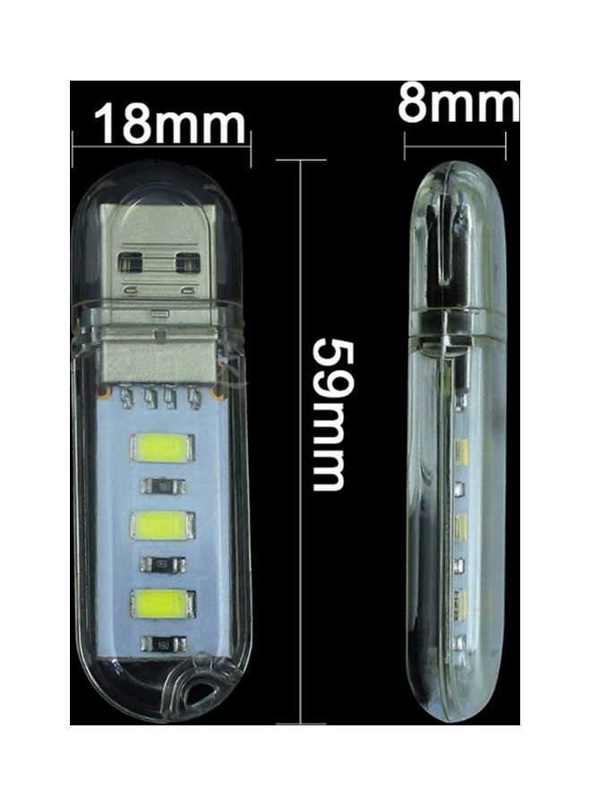 10-Piece Mini Bright 3 LED USB Light White - Image 4