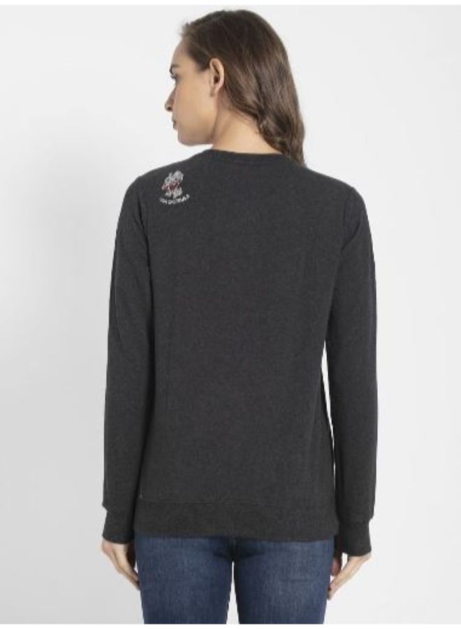 JOCKEY Front Zip Sweatshirt Black - Image 2