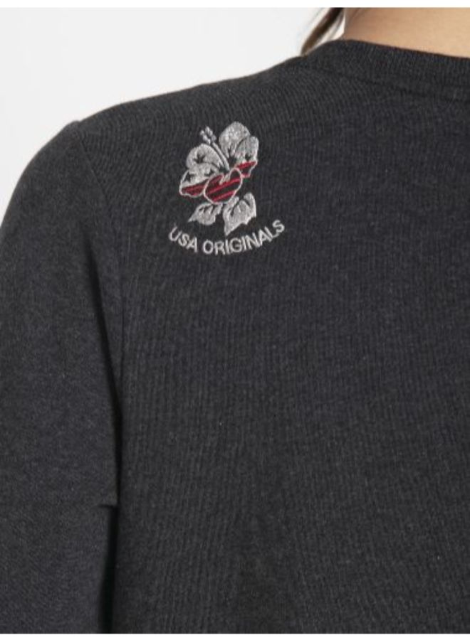 JOCKEY Front Zip Sweatshirt Black - Image 4