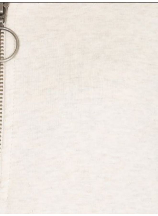 JOCKEY Front Zip Sweatshirt Beige - Image 3