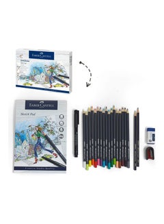23-Pack Colour Pencils And Sketch Pad Set Multicolour