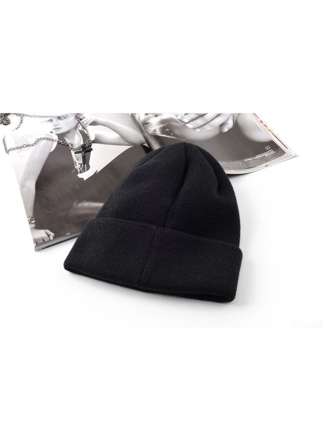 جولي قبعة بلوفر محبوكة بتصميم بسيط أسود - Image 2