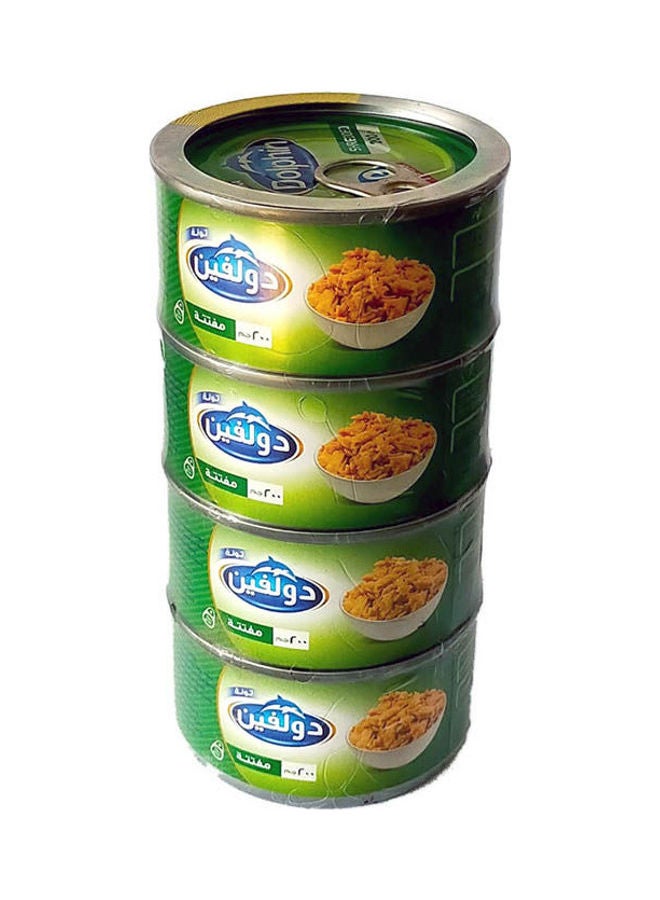 Dolphin Tuna Shredded Easy Open 4*1 - 200grams Pack of 4  - Image 1
