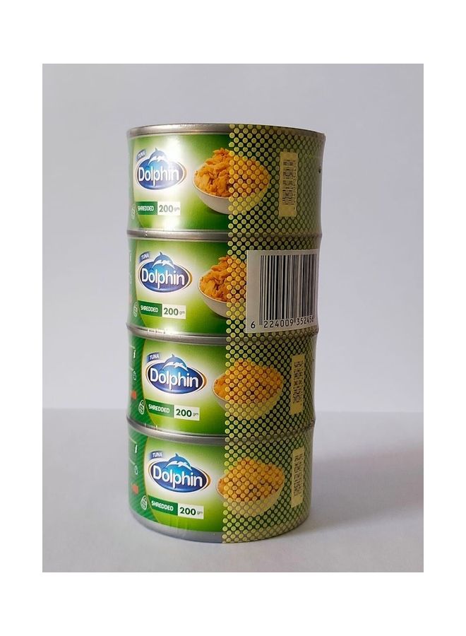 Dolphin Tuna Shredded Easy Open 4*1 - 200grams Pack of 4  - Image 2