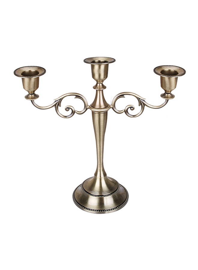 Generic Three Headed Candle Holder Brown 26x27cm  - Image 1