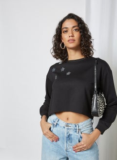 Cropped Sweatshirt Black