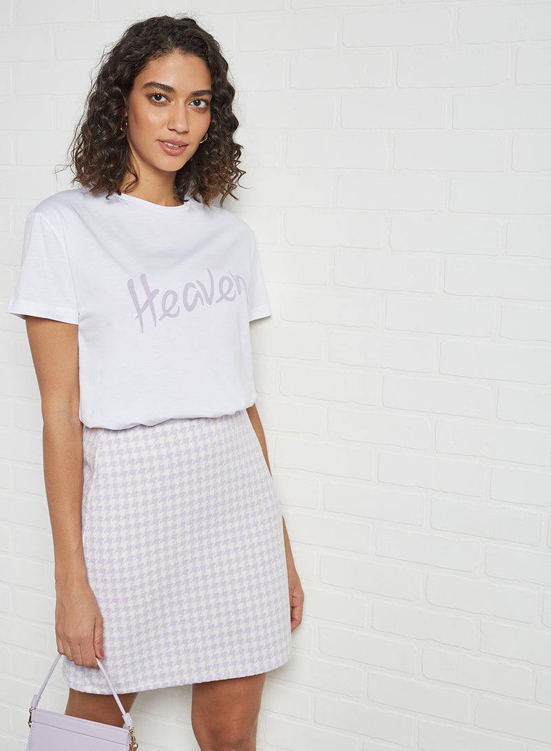 trendyol - Front Text T-Shirt White - Image 1