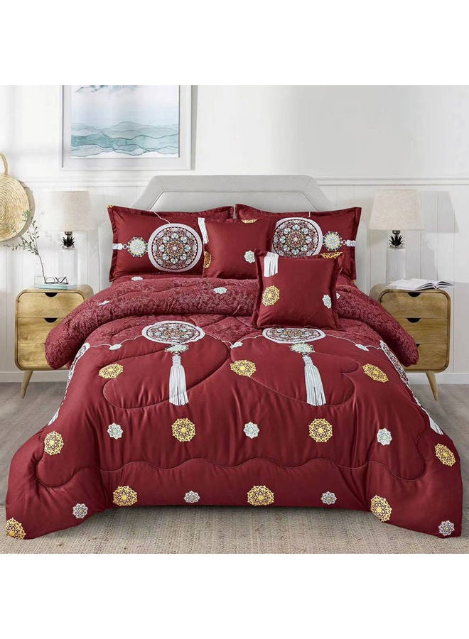 Generic 6 Piece Summer Comforter Set Polyester Multicolour 220x240cm  - Image 1