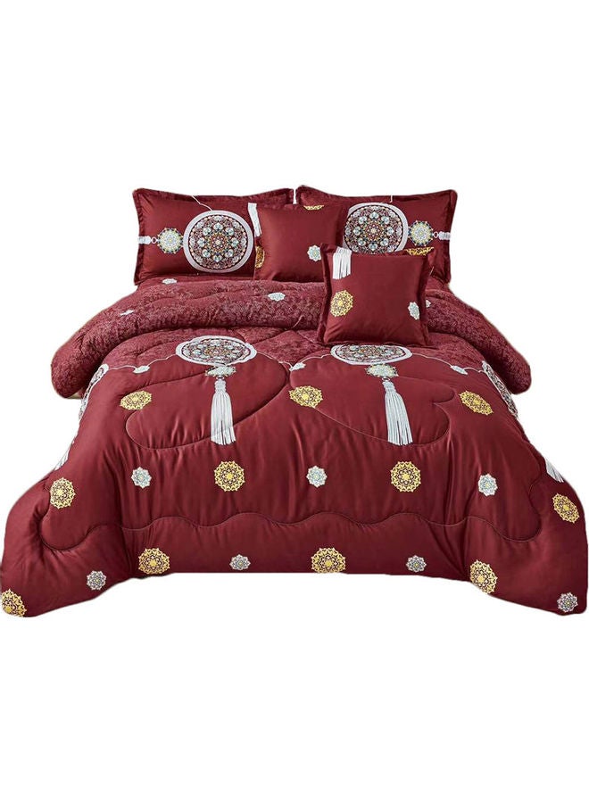 Generic 6 Piece Summer Comforter Set Polyester Multicolour 220x240cm  - Image 2