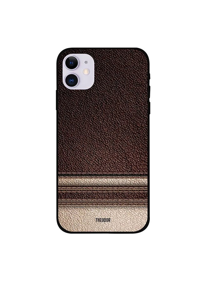 Theodor Protective Case Cover For Apple iPhone 12 Brown Leather