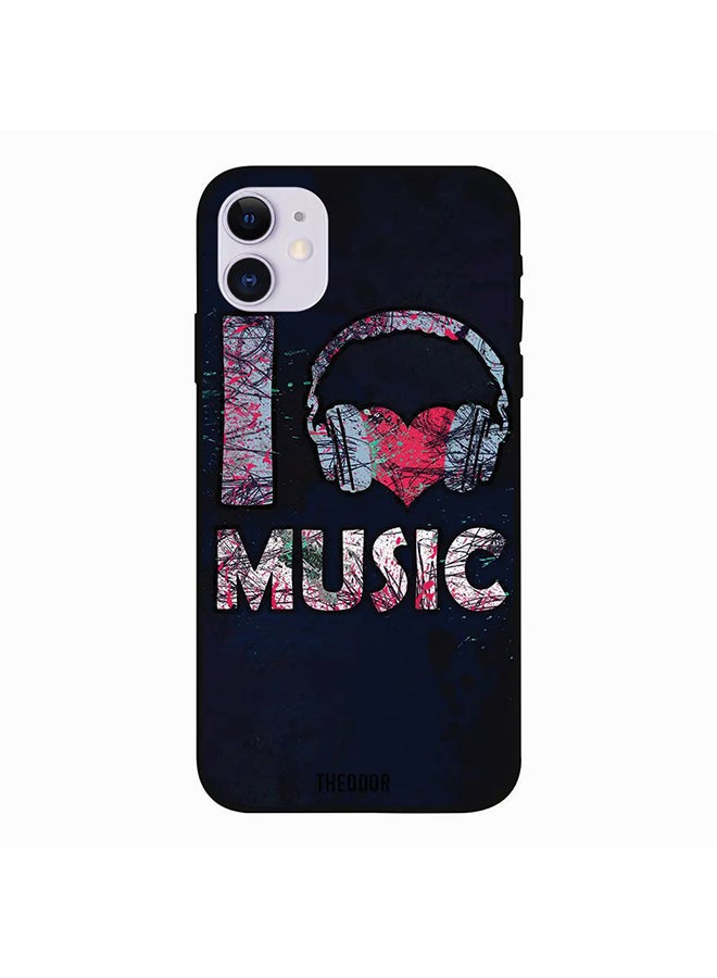 Protective Case Cover For Apple iPhone 12 mini I Love Music