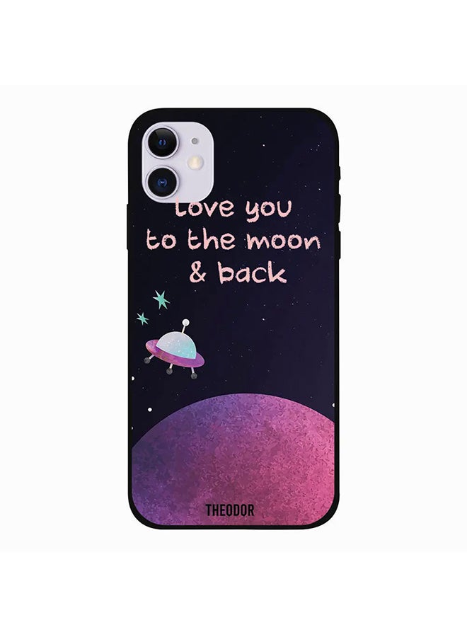 غطاء حماية واق لهاتف أبل آيفون 12 ميني بطبعة تحمل عبارة "Love You To Moon & Back"