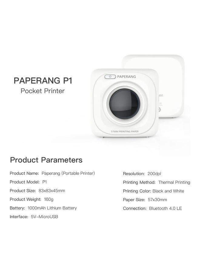 بايبرانغ طابعة بحجم الجيب صغيرة لاسلكية. وردي - Image 4