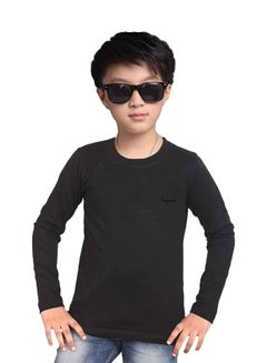 Tropical Solid Long Sleeves T-Shirt Black  - Image 1