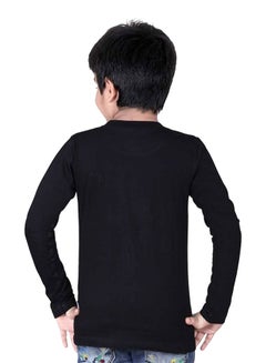 Tropical Solid Long Sleeves T-Shirt Black  - Image 2