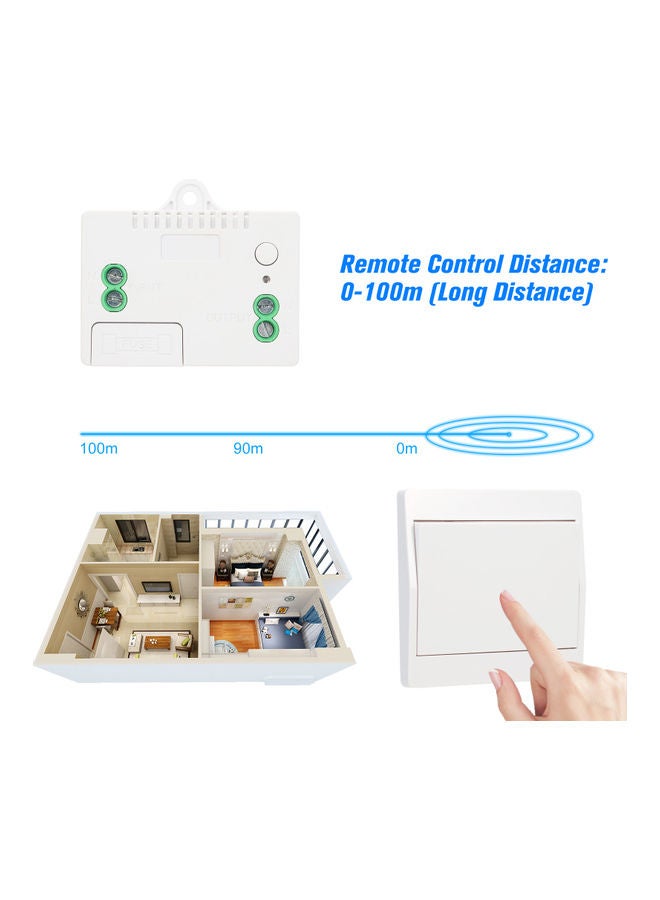 Remote Controlled Wall Light White/Black - Image 3