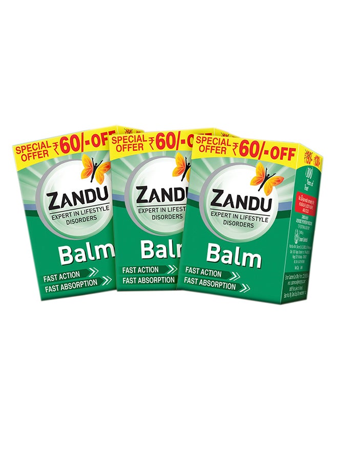 Zandu - Pack Of 3 Fast Action Pain Relief Balm - Image 1