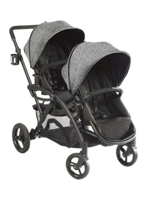 Contours Options Elite Double Stroller - Gray - Suitable From 6 Months