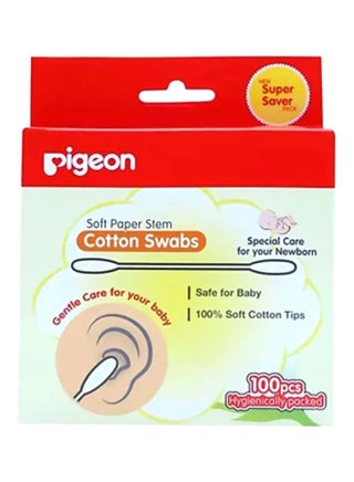 100-Piece Soft Paper Stem Cotton Swabs - v1614873077/N22008566A_1