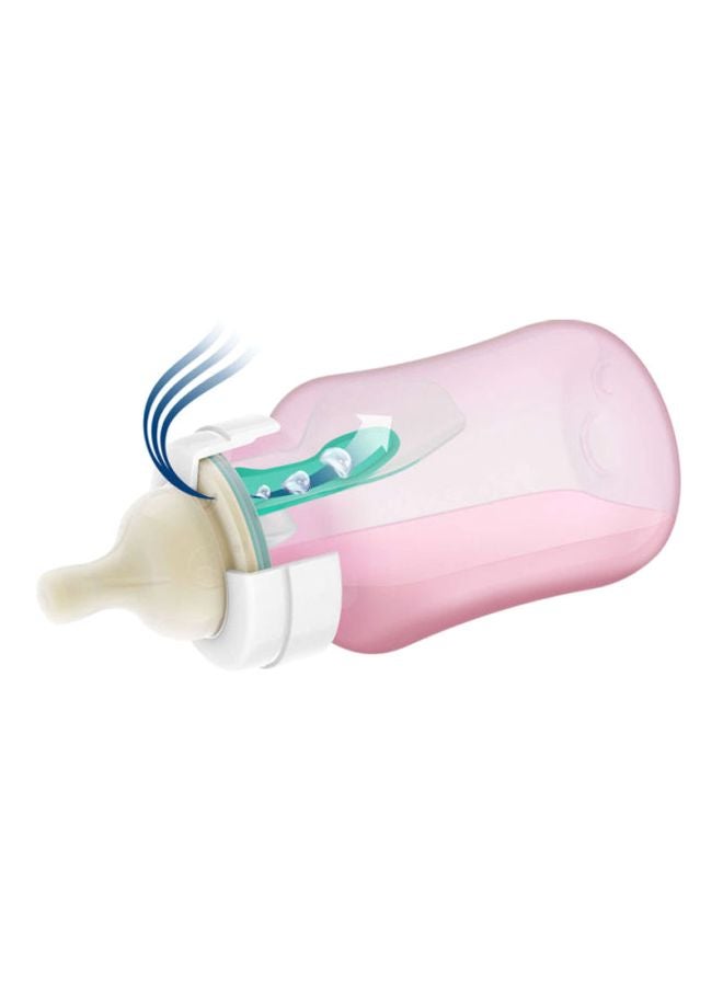 PHILIPS AVENT Pack of 3 Anti-Colic Feeding Bottles with Air-Free Vent, 260 ml, Pink/Clear/White  - Image 3