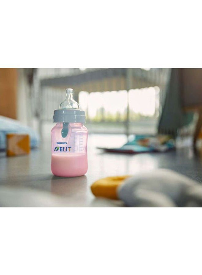 PHILIPS AVENT - Pack of 3 Anti-Colic Feeding Bottles with Air-Free Vent, 260 ml, Pink/Clear/White - Image 1