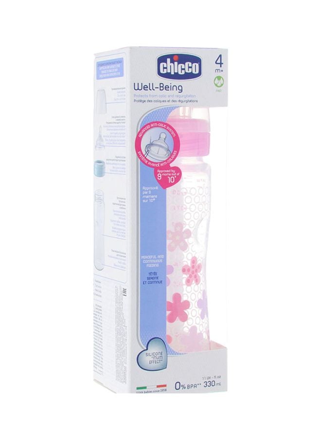 Chicco Well-Being Feeding Bottle With Silicone Pacifier, 330ml - Image 3