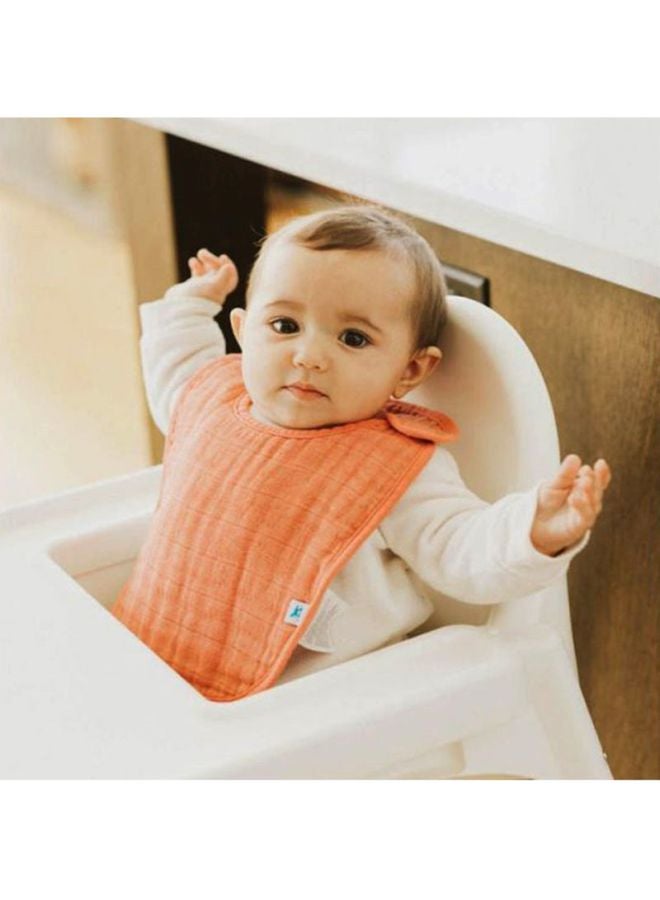 little unicorn 3 Pack Cotton Muslin Classic Bib Set Rose Petal  - Image 4
