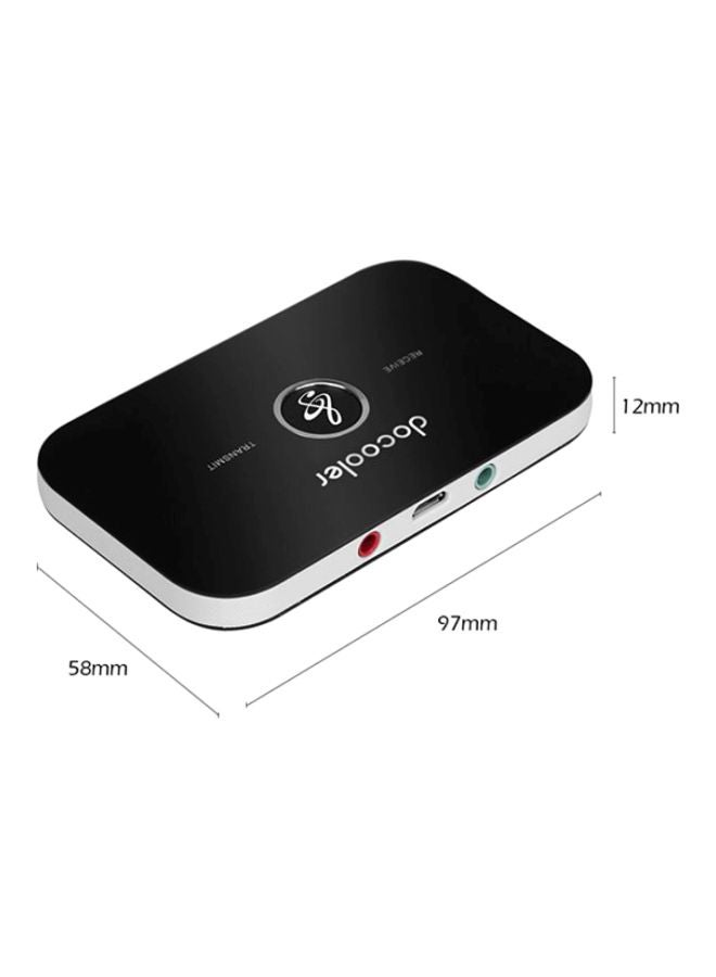 docooler - 2-In-1 Bluetooth Transmitter & Receiver V213 Black - Image 1